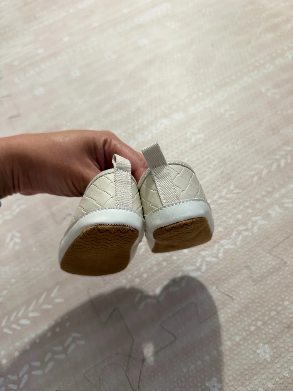 Baby Slip-On Quilted Sneakers in Cream